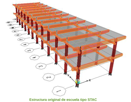 Estructura original de escuela tipo STAC